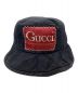 GUCCI (グッチ) Label Cotton Fedora Hat ブラック サイズ:L：29800円