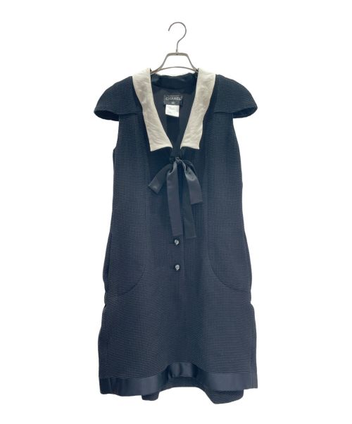 CHANEL（シャネル）CHANEL (シャネル) Ribbon MERMAID Dress ブラック サイズ:40の古着・服飾アイテム