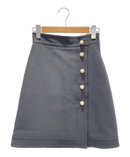 GUCCI（グッチ）GUCCI (グッチ) GGパールボタンスカート ブラック サイズ:38の古着・服飾アイテム