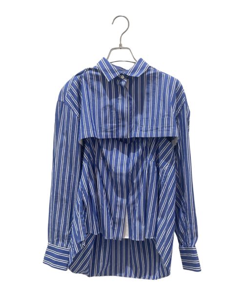 sacai（サカイ）sacai (サカイ) Cotton Poplin Shirts ブルー×ホワイト サイズ:1の古着・服飾アイテム