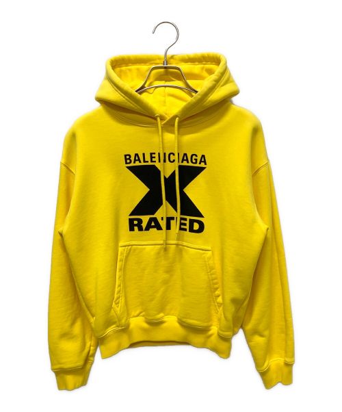 BALENCIAGA（バレンシアガ）BALENCIAGA (バレンシアガ) X-RATED プルオーバーパーカー イエロー サイズ:XSの古着・服飾アイテム