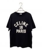 CELINEセリーヌ）の古着「CELINE 16 PARISロゴTシャツ」｜ブラック