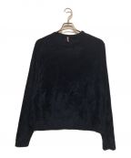 INDRESSインドレス）の古着「Velvet Knit セーター」｜ネイビー