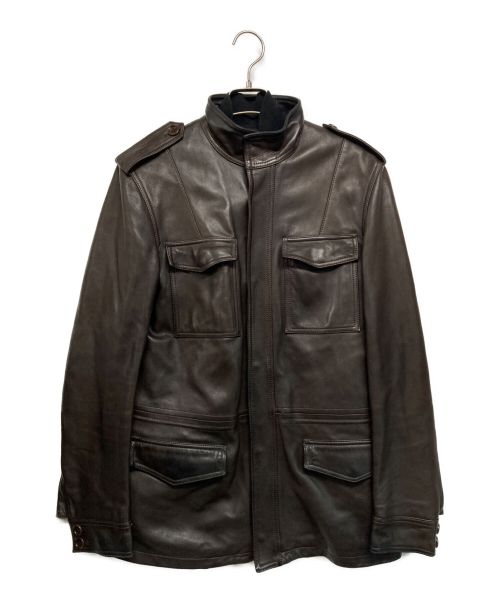 LOEWE（ロエベ）LOEWE (ロエベ) レザージャケット ブラウン サイズ:48の古着・服飾アイテム