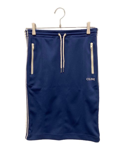 CELINE（セリーヌ）CELINE (セリーヌ) ジャージーサイドラインスカート ネイビー サイズ:XSの古着・服飾アイテム