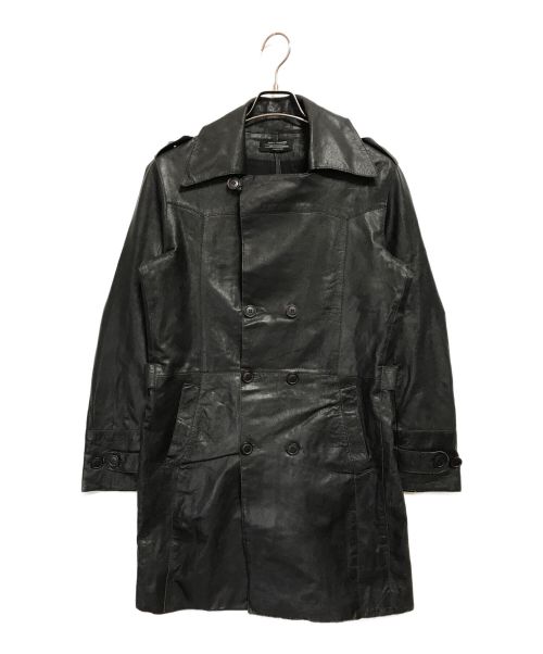 MARCO TAGLIAFERRI（マルコタリアフェリ）MARCO TAGLIAFERRI (マルコタリアフェリ) レザートレンチコート ブラック サイズ:SIZE 44の古着・服飾アイテム