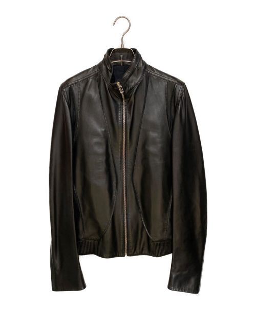 DIOR HOMME（ディオール オム）DIOR HOMME (ディオール オム) 11AW ラムレザーライダースジャケット ブラック サイズ:44の古着・服飾アイテム
