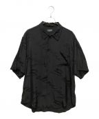 BALENCIAGAバレンシアガ）の古着「ロゴワイド半袖シャツ」｜ブラック
