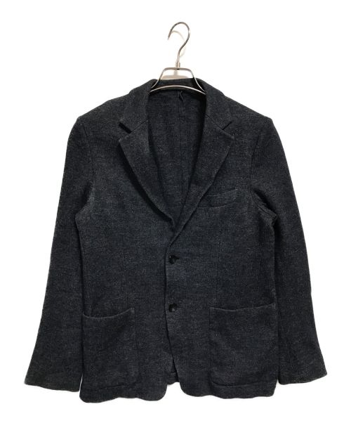 TOMORROW LAND（トゥモローランド）TOMORROW LAND (トゥモローランド) ウールコットンジャガードテーラードジャケット ブラック サイズ:SIZE 48の古着・服飾アイテム