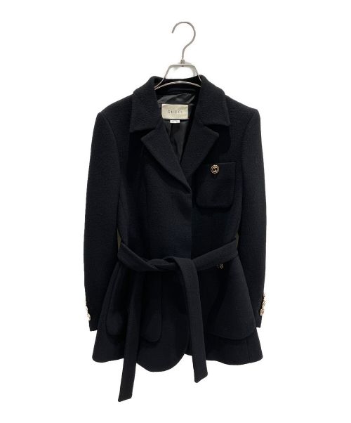 GUCCI（グッチ）GUCCI (グッチ) ウールジャケット ブラック サイズ:36の古着・服飾アイテム