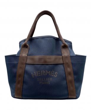 Sac de Pansage Groom サックドパンサージュ ネイビー×オレンジ系/D刻印：2019年製造/シルバー金具