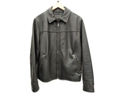 COACH（コーチ）COACH (コーチ) シングルライダースジャケット ブラック サイズ:S 春秋物 カウレザーの古着・服飾アイテム