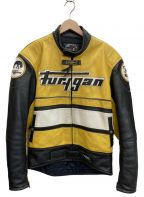 FURYGAN（フュリガン）の古着「レザーライダースジャケット」｜イエロー×ブラック