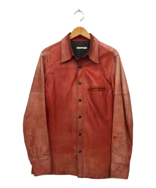 RED MOON（レッドムーン）RED MOON (レッドムーン) レザーシャツ レッド サイズ:40の古着・服飾アイテム