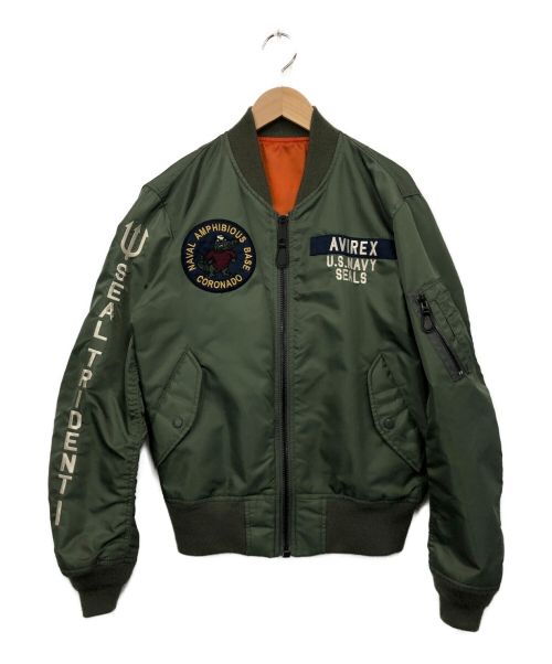 AVIREX（アヴィレックス）AVIREX (アヴィレックス) MA-1ジャケット グリーン サイズ:Mの古着・服飾アイテム