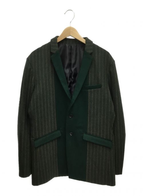 NO ID.（ノーアイディー）NO ID. (ノーアイディー) ウールジャケット グリーン サイズ:3の古着・服飾アイテム