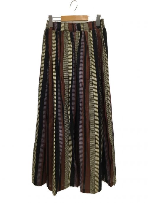 UHURU（ウフル）UHURU (ウフル) プリントバリエーションスカート ブラウン サイズ:Mの古着・服飾アイテム