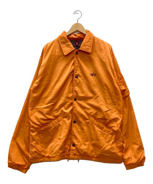 ALPHA（アルファ）ALPHA (アルファ) コーチジャケット オレンジ サイズ:XLの古着・服飾アイテム