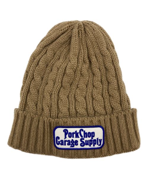 PORK CHOP（ポークチョップ）Pork Chop (ポークチョップ) ニット帽 ベージュの古着・服飾アイテム