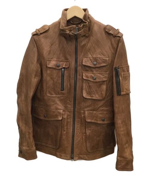 GGPX（-）GGPX (-) レザージャケット ブラウン サイズ:Mの古着・服飾アイテム