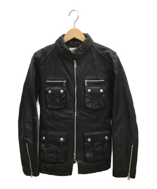 VANQUISH（ヴァンキッシュ）VANQUISH (ヴァンキッシュ) レザージャケット ブラック サイズ:Sの古着・服飾アイテム