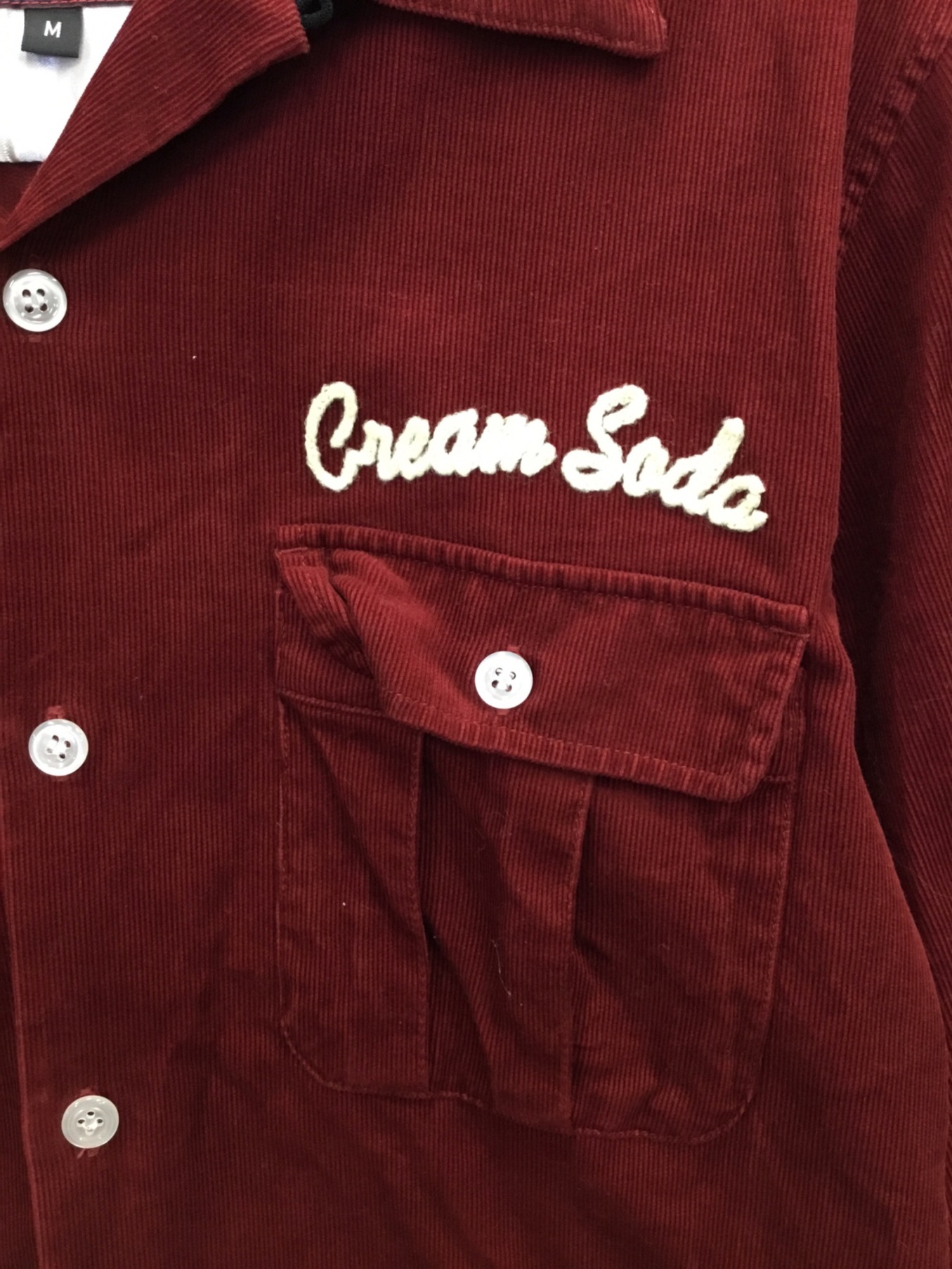 CREAM SODA (クリームソーダ) コーデュロイシャツ ワインレッド サイズ:M