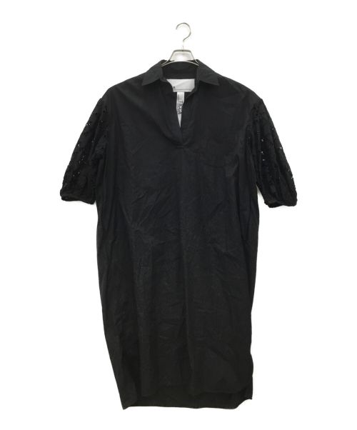 ticca（ティッカ）ticca (ティッカ) コットンレースパフスリーブワンピース ブラック サイズ:Freeの古着・服飾アイテム