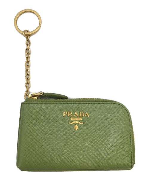 PRADA（プラダ）PRADA (プラダ) キーリング付コインケース グリーンの古着・服飾アイテム