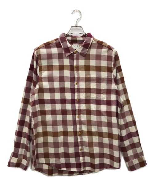HURLEY（ハーレー）HURLEY (ハーレー) チェックシャツ レッド×ホワイト サイズ:L 未使用品の古着・服飾アイテム