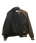COACH (コーチ) レザーバーシティジャケット ブラック×ブラウン サイズ:S：22800円