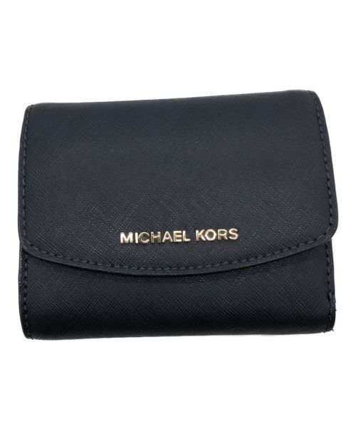 MICHAEL KORS（マイケルコース）MICHAEL KORS (マイケルコース) 3つ折り財布 ネイビーの古着・服飾アイテム