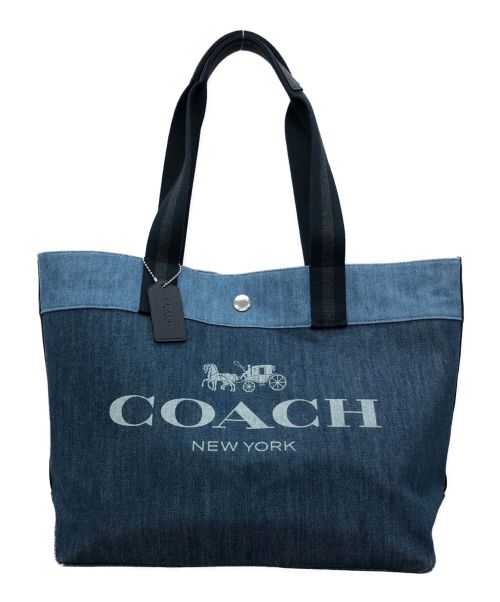 COACH（コーチ）COACH (コーチ) デニムトートバッグ ネイビーの古着・服飾アイテム