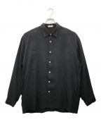 ATONエイトン）の古着「京都吊り染め シルクシャツ」｜ブラック