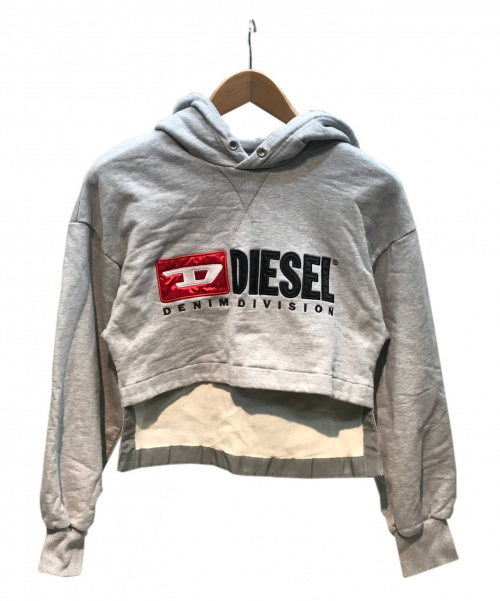 中古 古着通販 Diesel ディーゼル ショート丈プルオーバーパーカー グレー サイズ S 秋冬春物 ブランド 古着通販 トレファク公式 Trefac Fashion