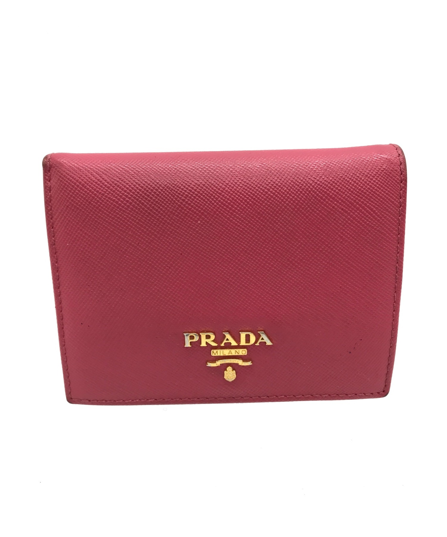 中古 古着通販 Prada プラダ 2つ折り財布 ピンク サイズ 実寸サイズをご確認下さい サファーノ ブランド 古着通販 トレファク公式 Trefac Fashion