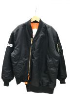 CDG×ALPHAシーディージー×アルファ）の古着「リバーシブルMA-1ジャケット」｜ブラック