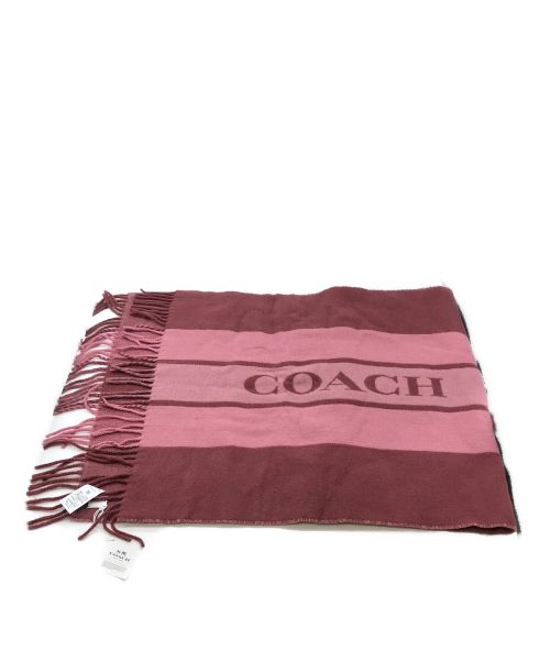 COACH（コーチ）COACH (コーチ) 大判ストール ピンク サイズ:実寸サイズにてご確認ください。の古着・服飾アイテム