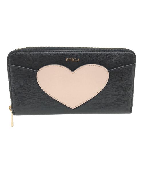 FURLA（フルラ）FURLA (フルラ) 長財布 ブラック×ピンク サイズ:実寸サイズにてご確認ください。の古着・服飾アイテム