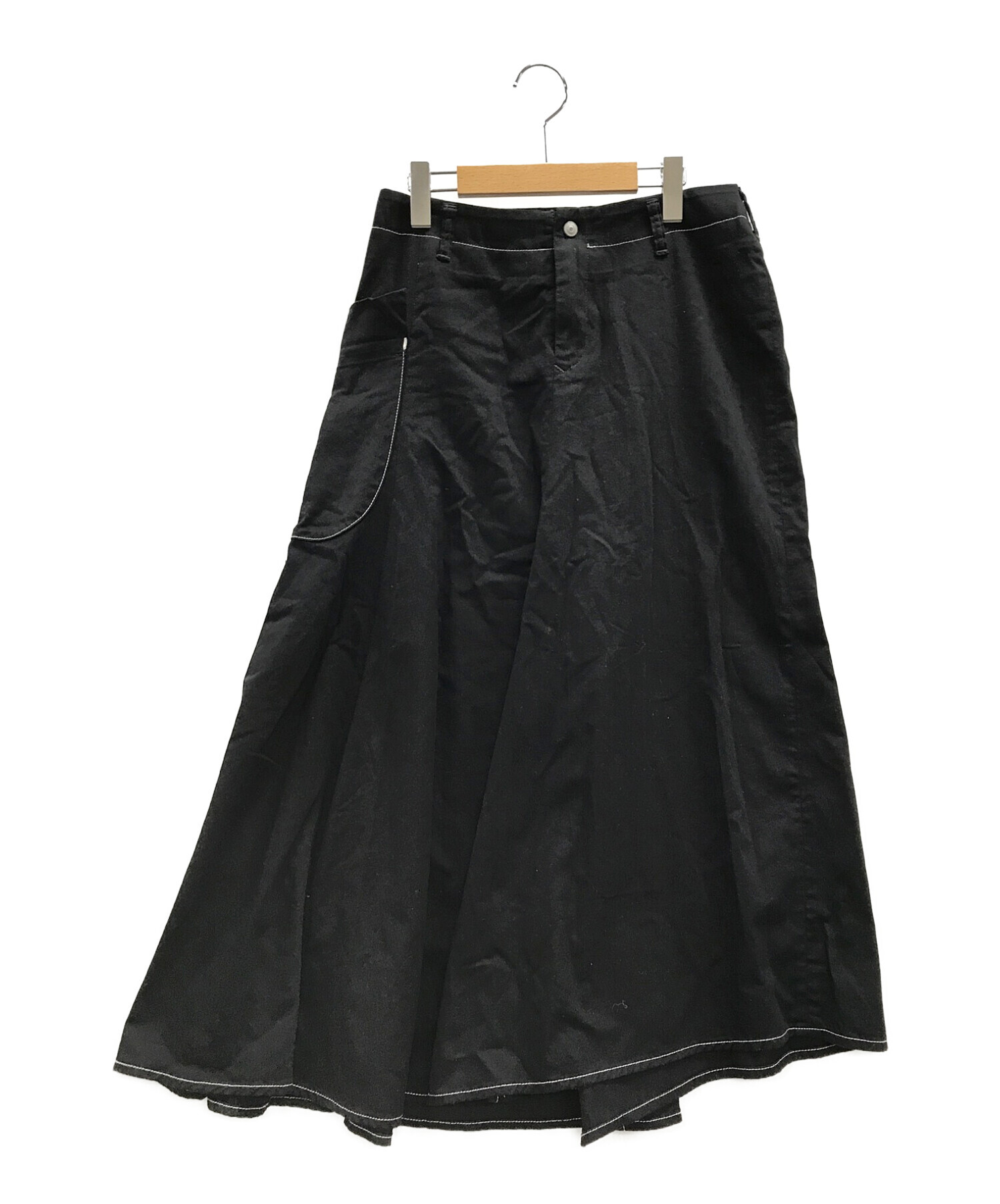 YOHJI YAMAMOTO (ヨウジヤマモト) スカート ブラック サイズ:1