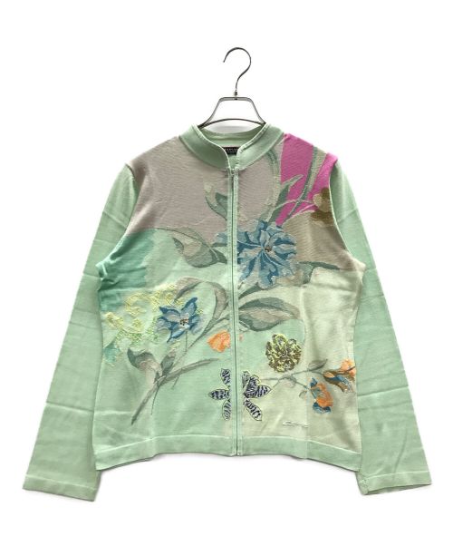 LEONARD（レオナール）LEONARD (レオナール) ニットジャケット グリーン サイズ:実寸サイズにてご確認ください。の古着・服飾アイテム