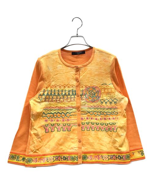 LEONARD（レオナール）LEONARD (レオナール) カーディガン オレンジ サイズ:LLの古着・服飾アイテム