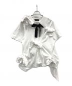 COMME des GARCONS）の古着「18A/Wクリスマス限定 リボンTシャツ」｜ホワイト×ブラック