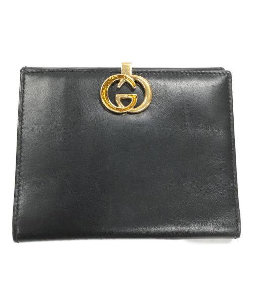 GUCCI（グッチ）GUCCI (グッチ) 2つ折り財布 ブラック サイズ:実寸サイズにてご確認ください。の古着・服飾アイテム