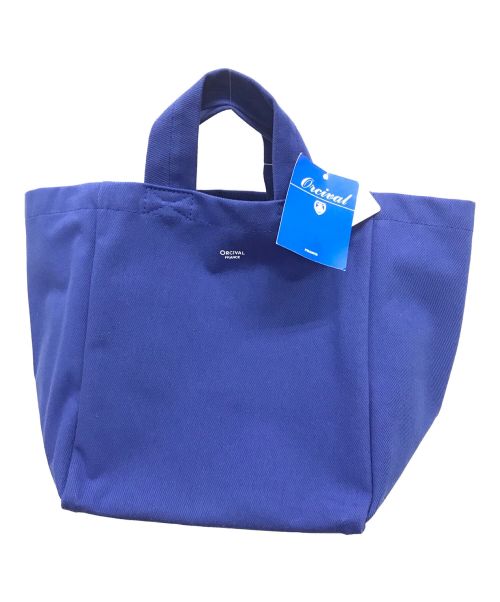 ORCIVAL（オーシバル）ORCIVAL (オーシバル) アクリルコットンキャンバストートバッグ ブルー サイズ:実寸サイズにてご確認ください。 未使用品の古着・服飾アイテム