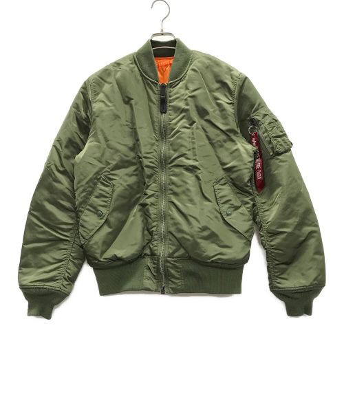 ALPHA（アルファ）ALPHA (アルファ) リバーシブルMA-1ジャケット カーキ サイズ:XLの古着・服飾アイテム