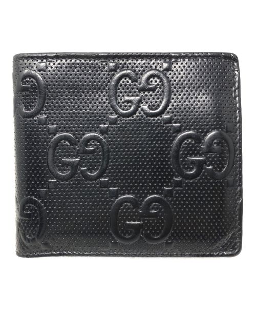 GUCCI（グッチ）GUCCI (グッチ) 2つ折り財布 ブラック サイズ:実寸サイズにてご確認ください。の古着・服飾アイテム