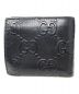 中古・古着 GUCCI (グッチ) 2つ折り財布 ブラック サイズ:実寸サイズにてご確認ください。：25000円
