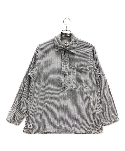 POST O'ALLS（ポストオーバーオールズ）POST O'ALLS (ポストオーバーオールズ) ハーフジップシャツ グレー サイズ:実寸サイズにてご確認ください。の古着・服飾アイテム