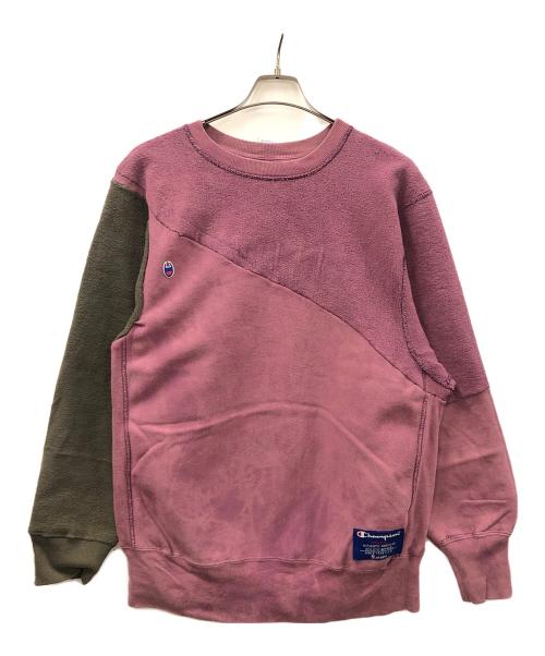 Champion (チャンピオン) 90s リバースウィーブスウェット パープル×グリーン サイズ:X-LARGE