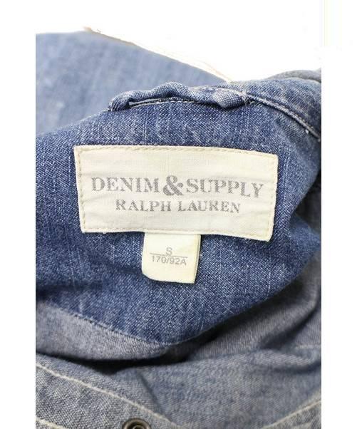 Denim & Supply Ralph Lauren (デニムアンドサプライ ラルフローレン) スタッズデニムシャツ ブルー サイズ:S